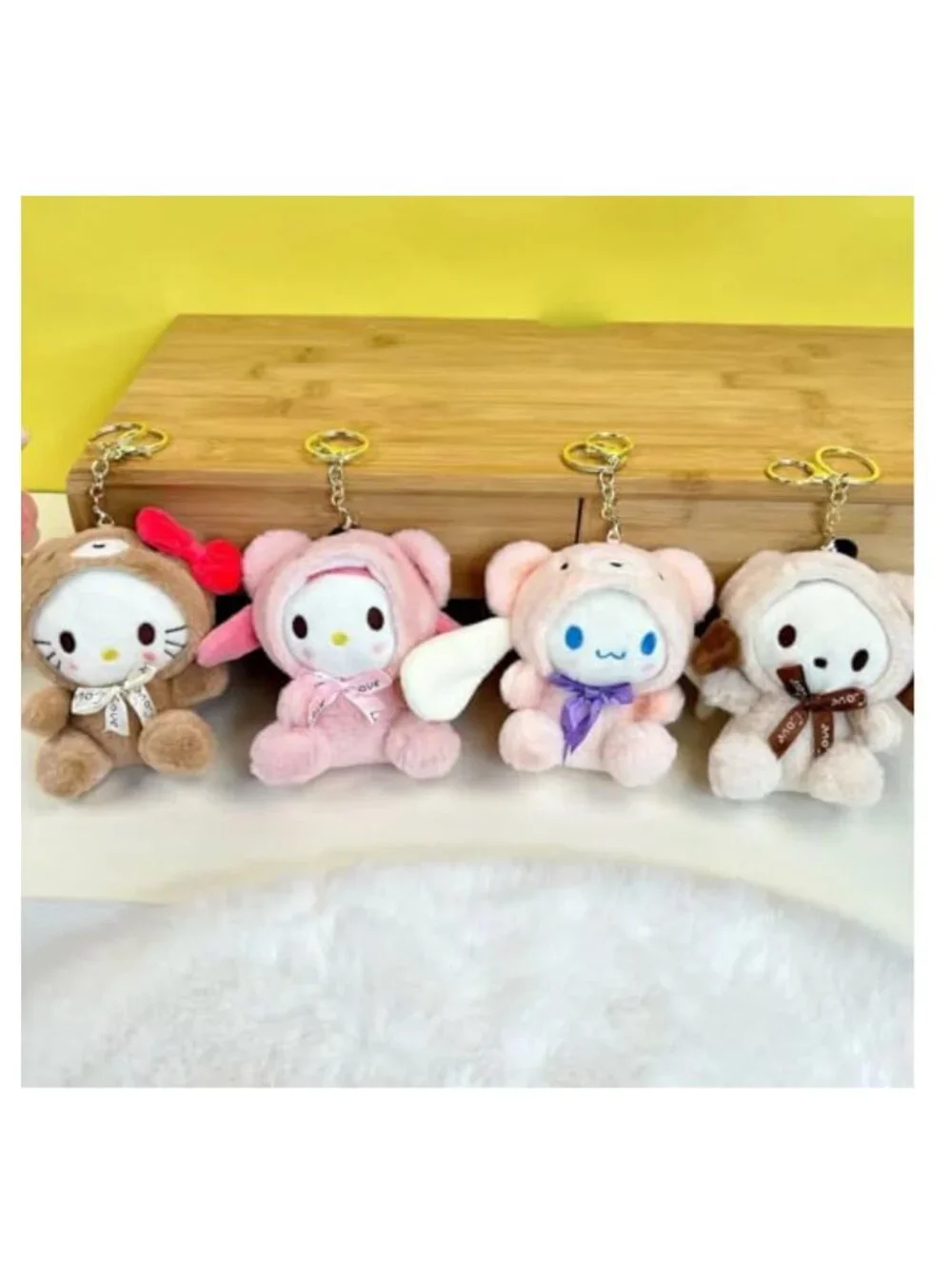 Cute Plush Cartoon Bag Charms Keychain for Women